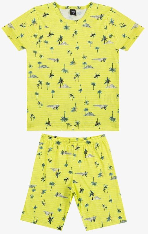 Imagem principal Pijama Infantil Camiseta e Bermuda Amarelo Select Select