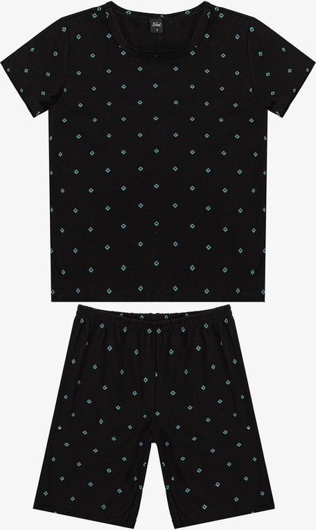 Imagem principal Pijama Infantil Camiseta e Bermuda Preto Select Select