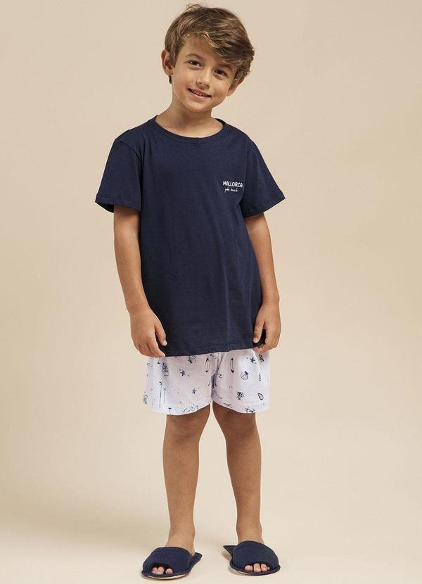 Pijama Manga Curta Infantil Estampado