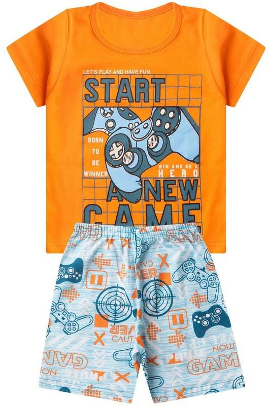 Imagem principal Pijama Masculino Brilha no Escuro Laranja Select Select