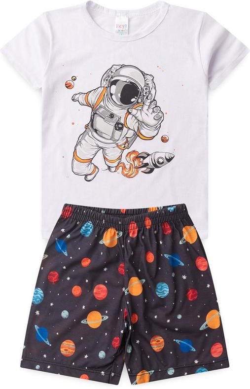 Imagem principal Pijama Masculino Verão Astronauta Branco Atelie Da Crianca Atelie Da Crianca