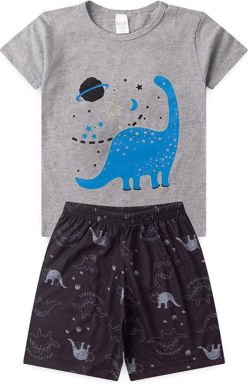 Imagem principal Pijama Masculino Verão Dino Cinza Atelie Da Crianca Atelie Da Crianca