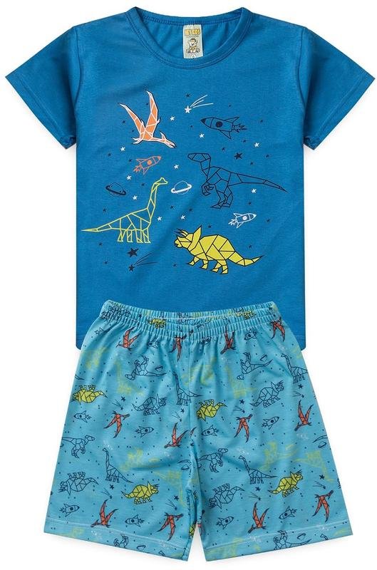 Imagem principal Pijama Masculino Verão Dinossauros Azul Atelie Da Crianca Atelie Da Crianca