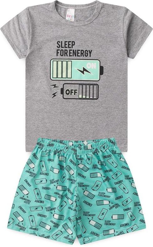 Imagem principal Pijama Masculino Verão Energy Cinza Atelie Da Crianca Atelie Da Crianca