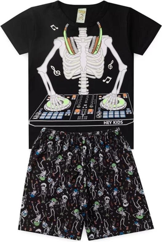Imagem principal Pijama Masculino Verão Esqueleto Preto Atelie Da Crianca Atelie Da Crianca