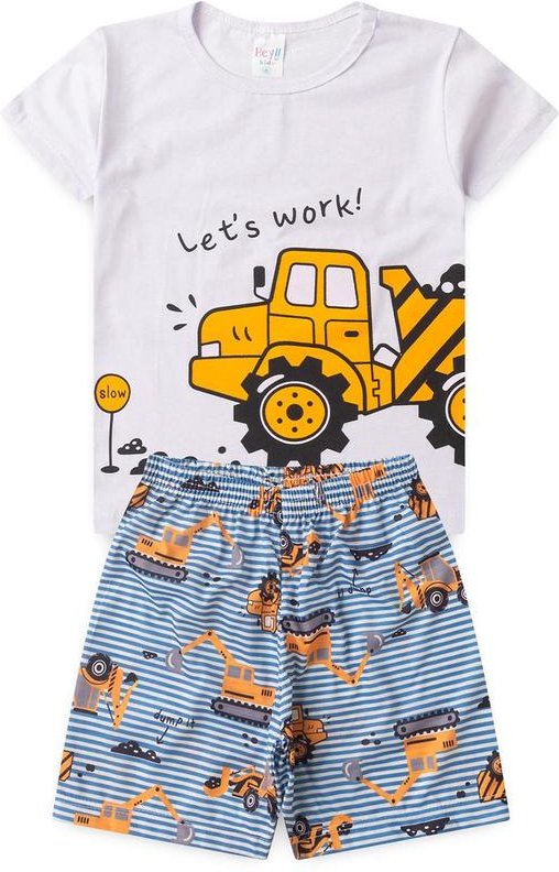 Imagem principal Pijama Masculino Verão Máquina Branco