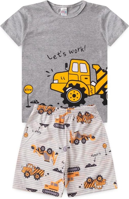 Imagem principal Pijama Masculino Verão Máquina Cinza