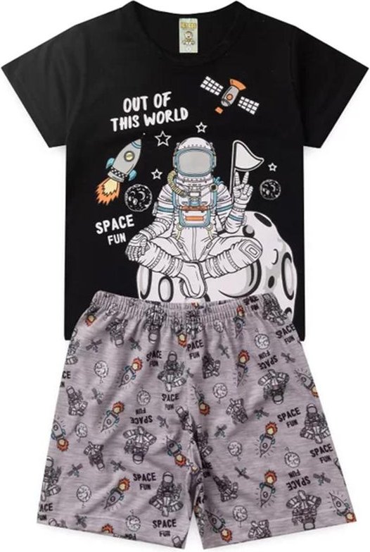 Imagem principal Pijama Masculino Verão Space Fun Preto Atelie Da Crianca Atelie Da Crianca