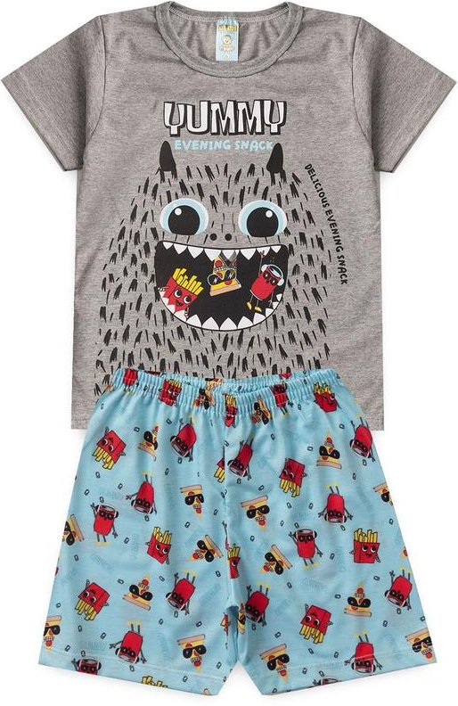 Imagem principal Pijama Masculino Verão Yummy Cinza Atelie Da Crianca Atelie Da Crianca