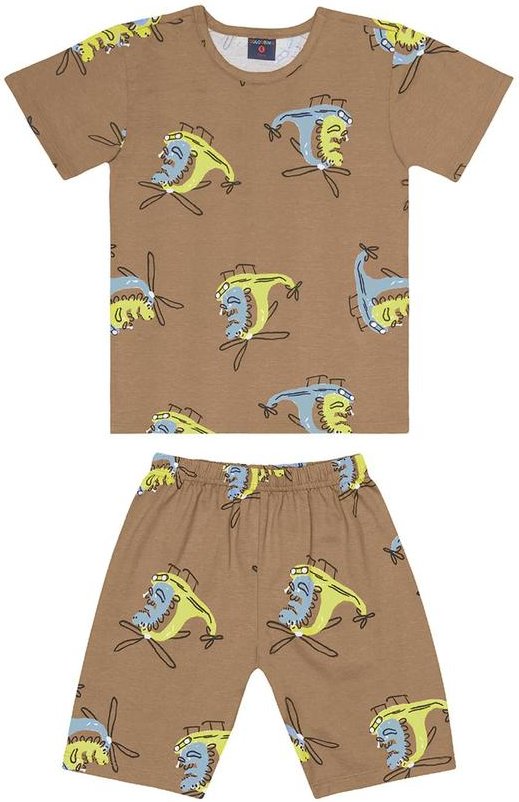 Imagem principal Pijama Menino em Meia Malha Marrom GULOSEIMA GULOSEIMA