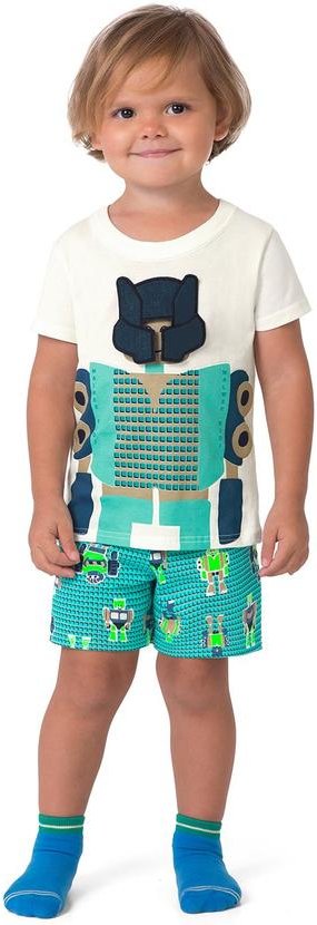 Imagem principal Pijama Robô que Brilha no Escuro Off White Malwee Kids Malwee Kids