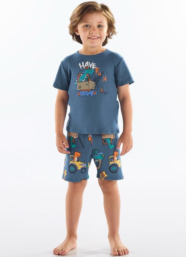 Imagem principal Pijama Suedine Infantil Masculino Azul Up Baby Up Baby