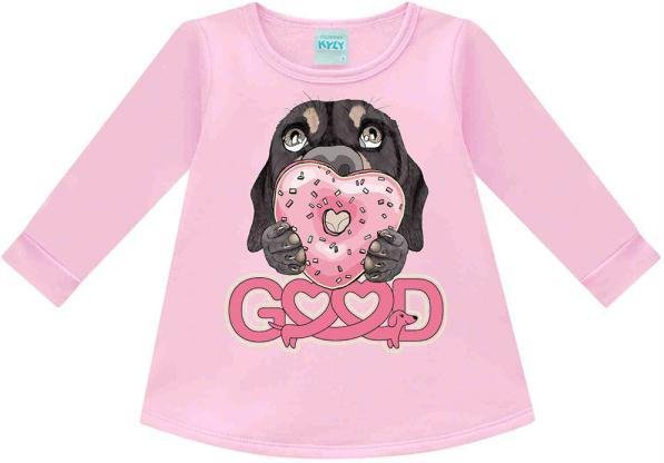 Casaco Pijama Menina Rosa