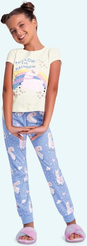 Conjunto Pijama Blusa e Calca Bege