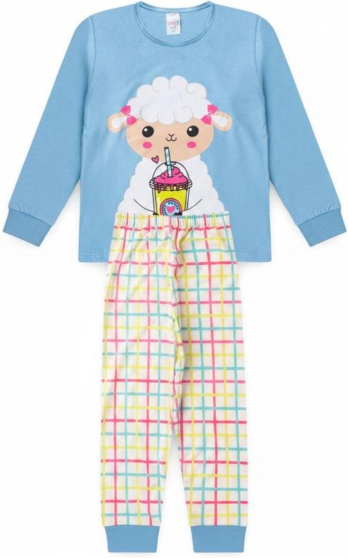 Imagem principal Pijama Feminino Inverno Milkshake Azul Atelie Da Crianca Atelie Da Crianca