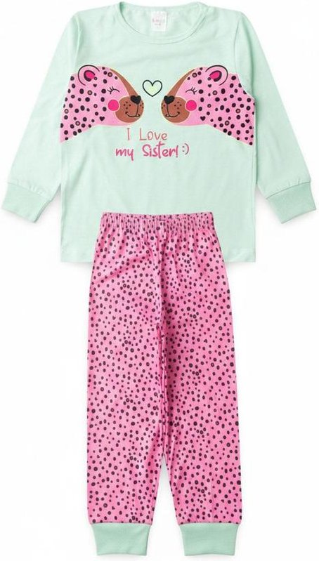 Pijama Feminino Inverno Onça Azul