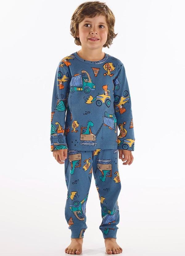 Imagem principal Pijama Infantil Finino Suedine Azul Up Baby Up Baby