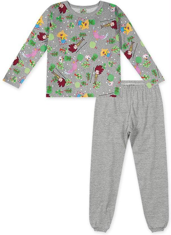 Imagem principal Pijama Longo Malha Menina Cinza Lilica Ripilica Lilica Ripilica