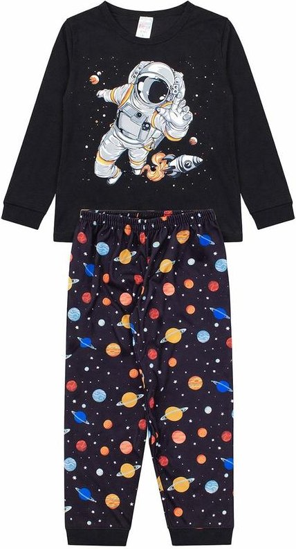 Imagem principal Pijama Infantil Inverno Astronauta Preto Atelie Da Crianca Atelie Da Crianca