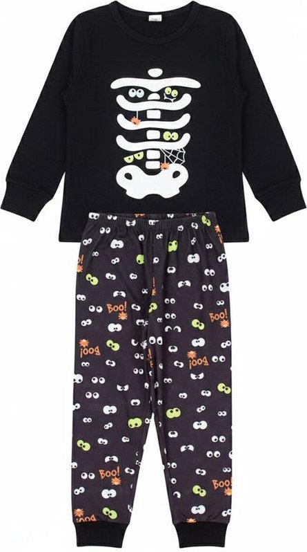 Imagem principal Pijama Infantil Inverno Esqueleto Preto Atelie Da Crianca Atelie Da Crianca