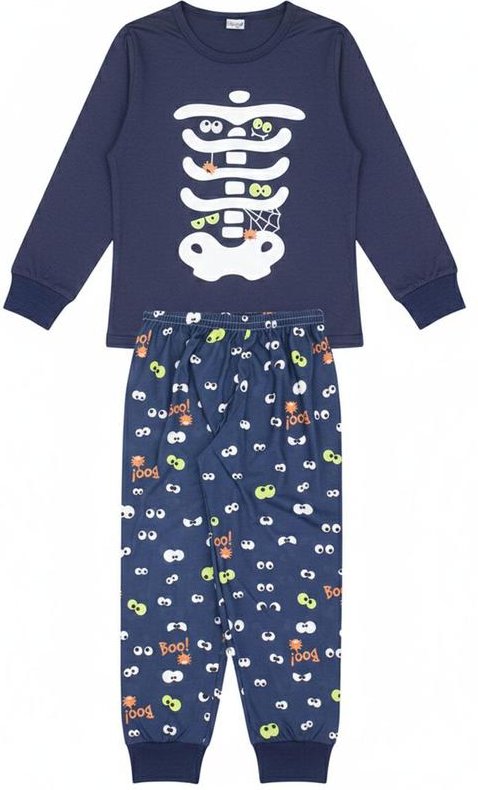 Imagem principal Pijama Infantil Masculino Inverno Esqueleto Azul Atelie Da Crianca Atelie Da Crianca