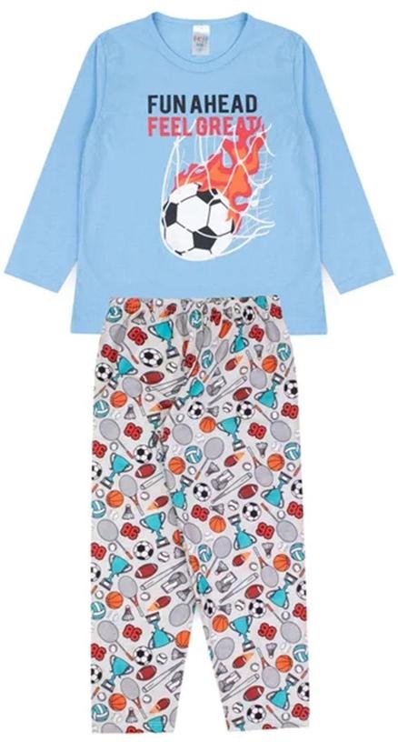 Imagem principal Pijama Infantil Masculino Inverno Fun Ahead Azul Atelie Da Crianca Atelie Da Crianca