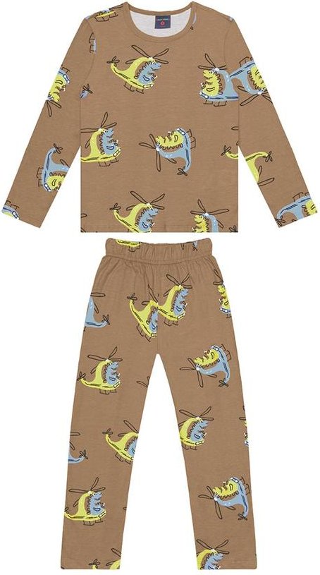 Imagem principal Pijama Menino Camiseta e Calça Marrom GULOSEIMA GULOSEIMA
