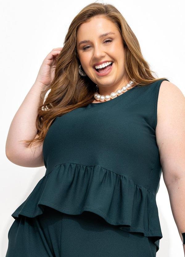 Imagem principal Blusa Verde Escura em Malha Crepe Marguerite Marguerite