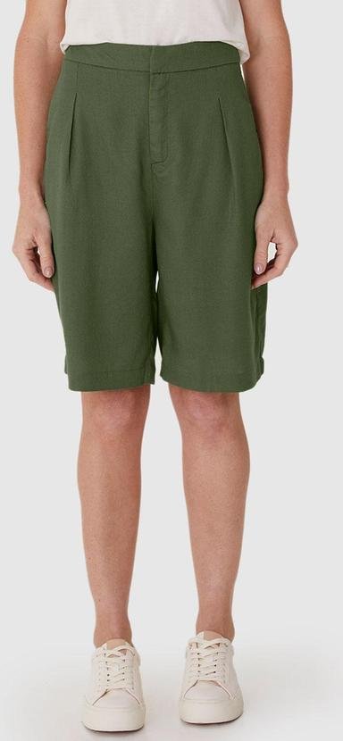 Bermuda Verde Oliva Feminina Alfaiataria