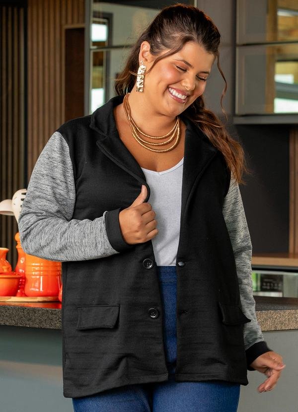 Blazer Preto em Moletinho