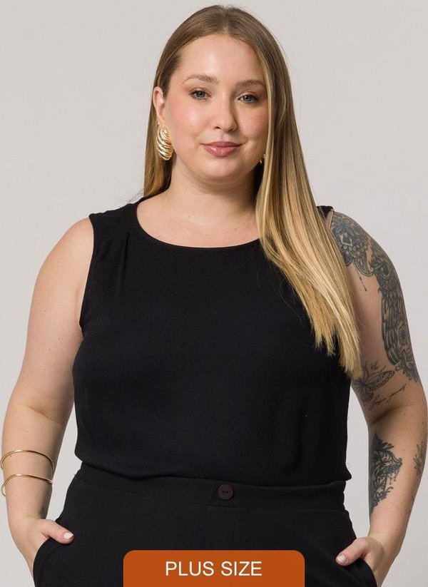 Blusa Regata Lisa Preta