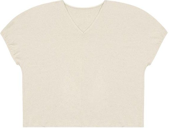 Blusa Ampla em Linho Plus Off White