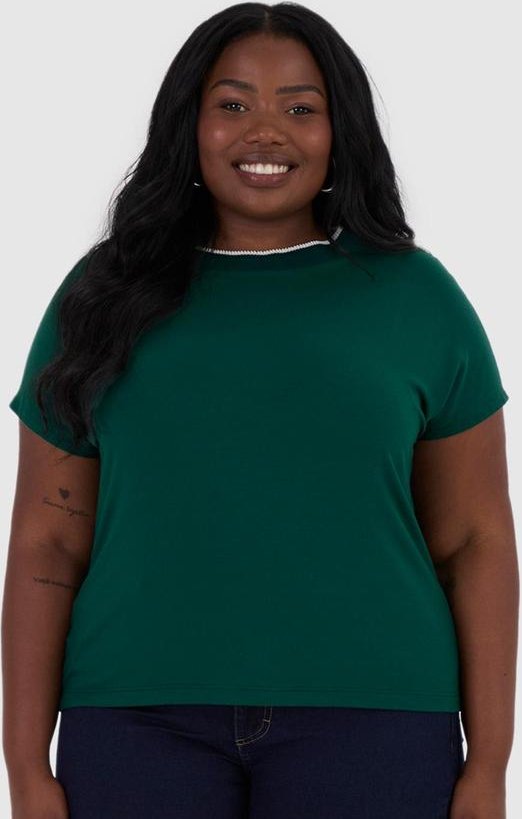 Blusa Ampla em Moletinho Plus Verde