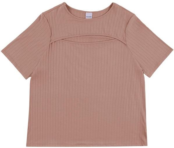 Imagem principal Blusa Canelada Cut Out PlusMarrom Claro Malwee Malwee