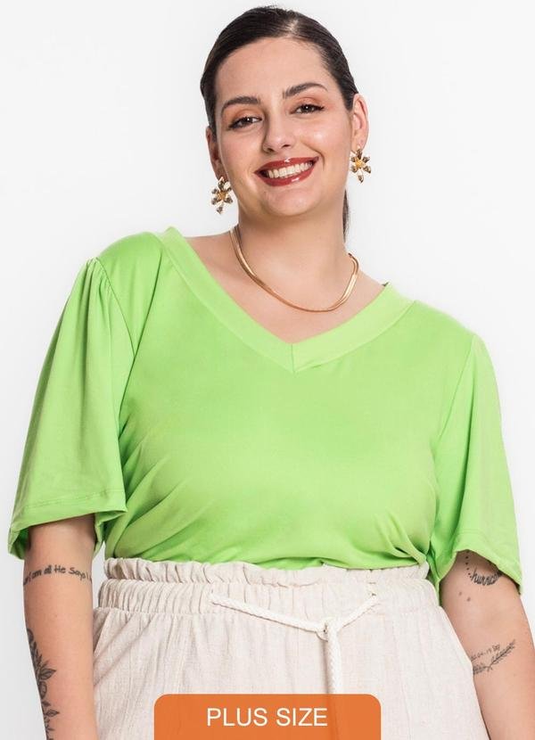 Imagem principal Blusa Feminina Plus Size em Malha Soft Verde Secret Glam Secret Glam