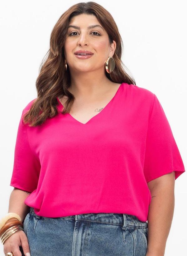 Imagem principal Blusa Feminina Plus Size Rosa Secret Glam Secret Glam