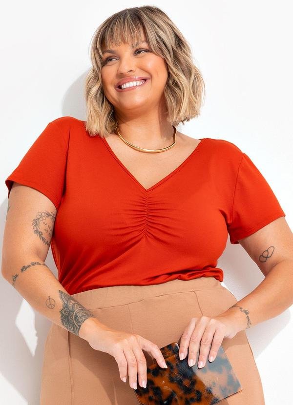 Imagem principal Blusa Laranja Escuro em Malha de Viscose Marguerite Marguerite