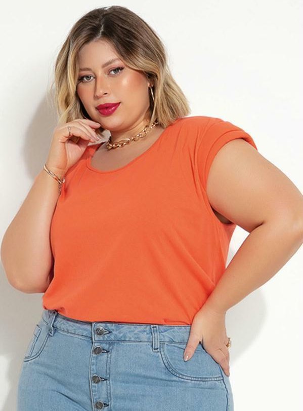 Imagem principal Blusa Laranja Muscle Tee Plus Size Marguerite Marguerite