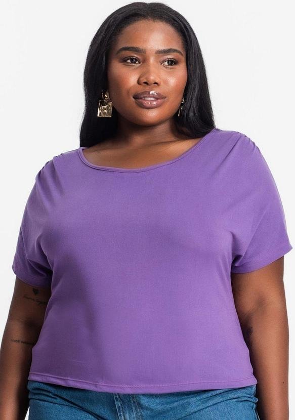 Imagem principal Blusa Lisa Plus Roxo INFINITA COR INFINITA COR