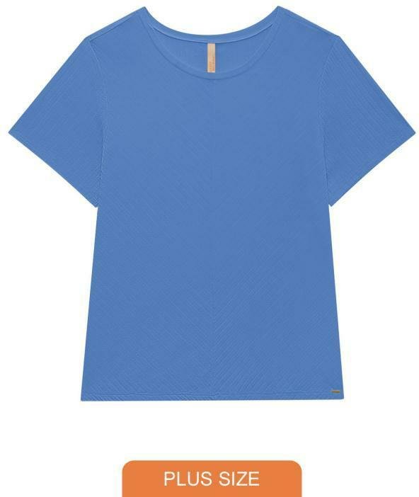 Imagem principal Blusa Malha Canelado Tracy Azul Lunender Mais Mulher Lunender Mais Mulher