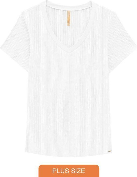 Imagem principal Blusa Malha Canelado Tracy Branco Lunender Mais Mulher Lunender Mais Mulher