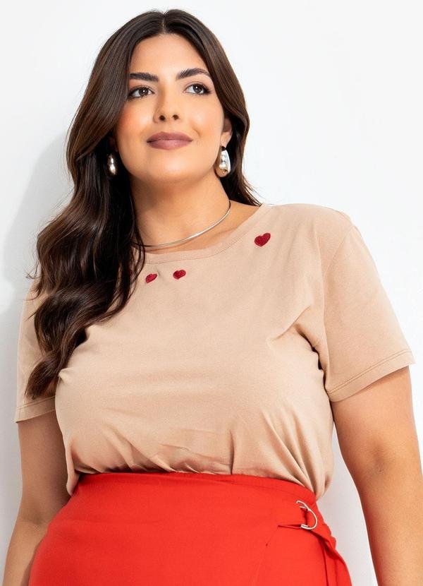 Imagem principal Blusa Marrom Claro em Malha de Algodão Marguerite Marguerite