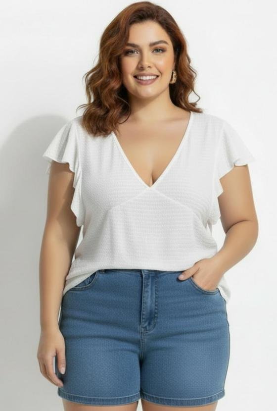 Imagem principal Blusa Off White em Malha Texturizada Marguerite Marguerite