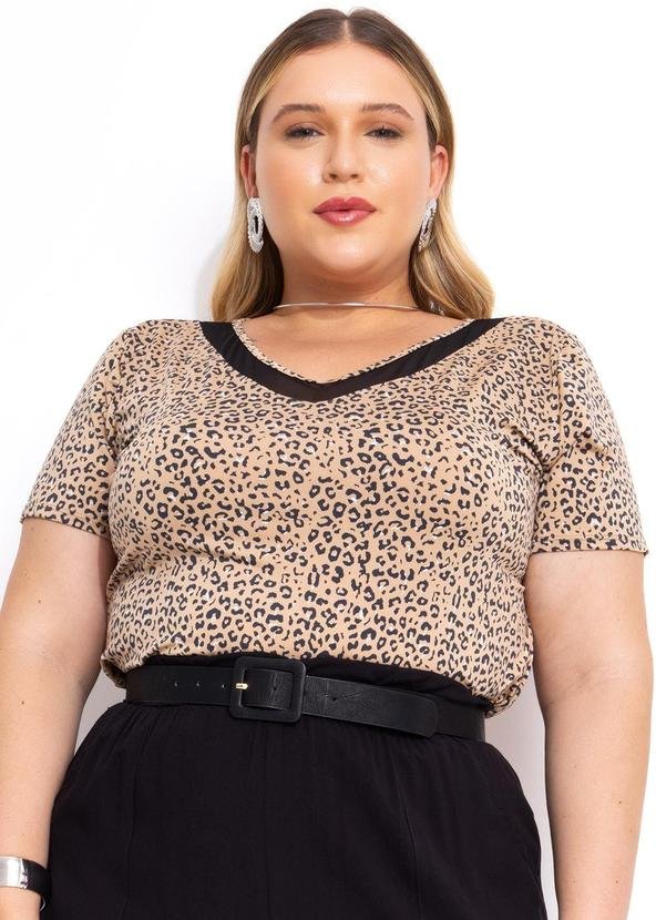 Imagem principal Blusa Onça Bege em Malha Fria Marguerite Marguerite