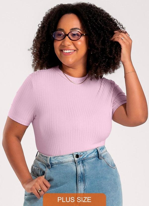 Imagem principal Blusa Plus Size em Canelado Lilás Cativa Cativa