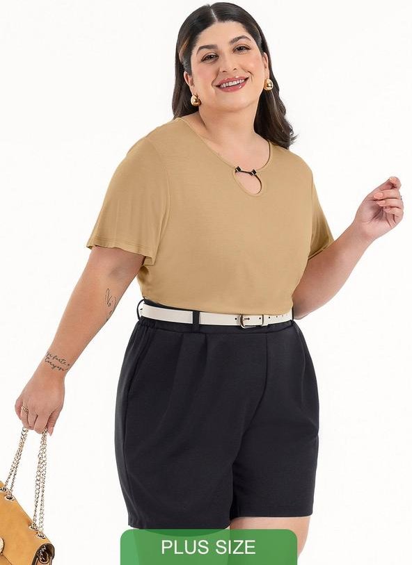 Imagem principal Blusa Plus Size em Viscose Caramelo Cativa Cativa