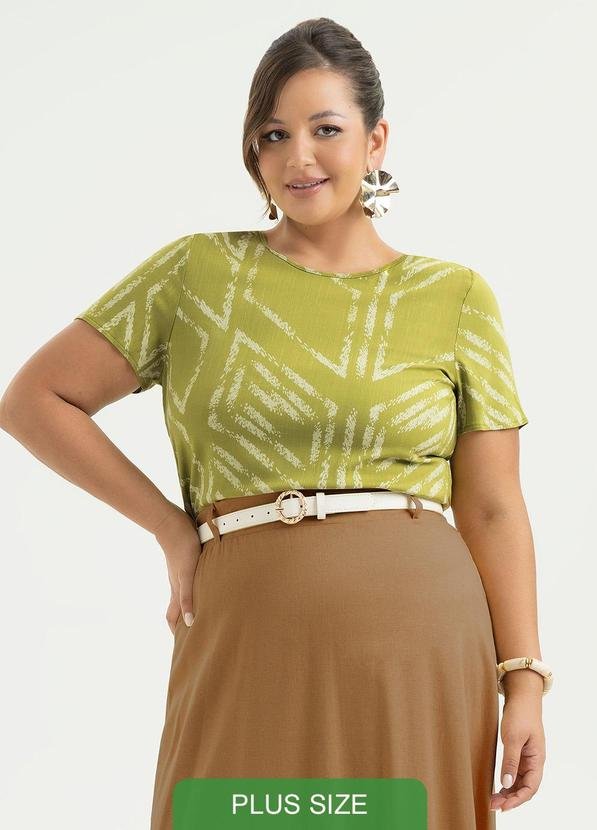 Imagem principal Blusa Plus Size em Viscose Verde Cativa Cativa