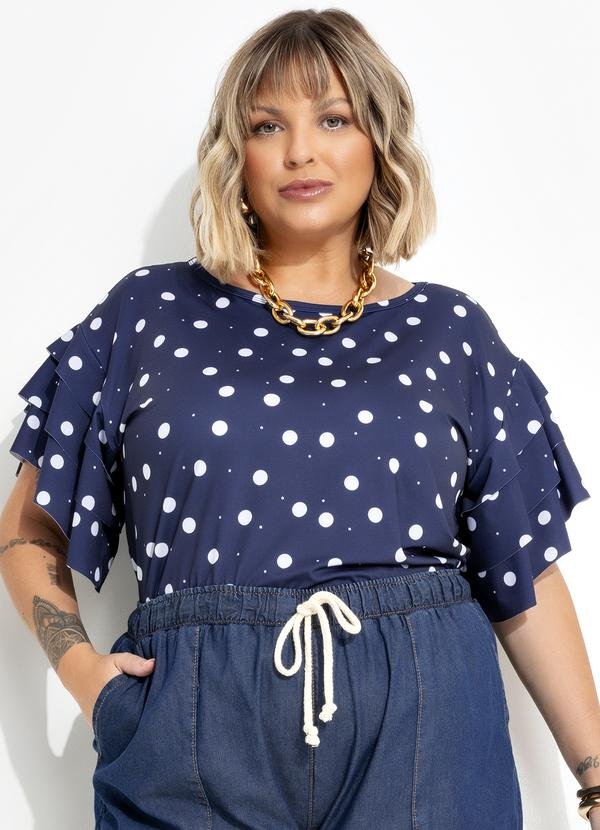 Imagem principal Blusa Poá Marinho em Malha Fria Marguerite Marguerite