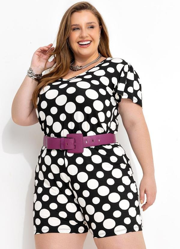 Imagem principal Blusa Poá Preta em Malha de Viscose com Elastano Marguerite Marguerite