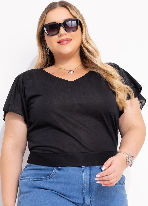 Imagem principal Blusa Preta em Malha Flamê Marguerite Marguerite